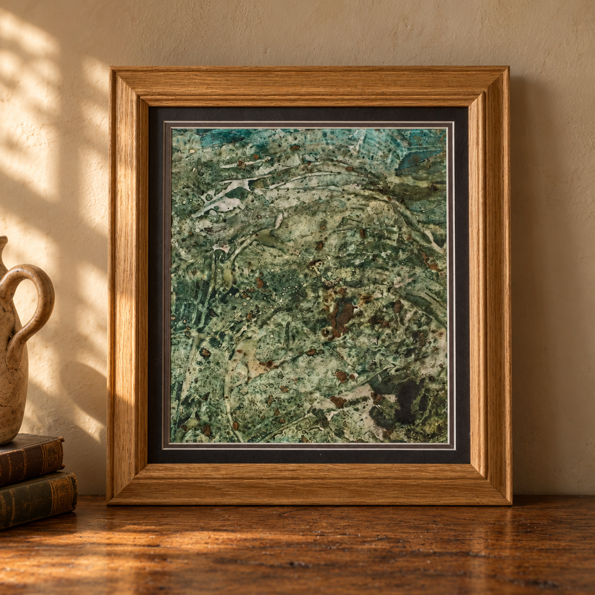Pair of original Mixed media abstract paintings by Philip Wiseman - TallBoy Interiors