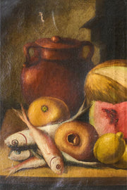 18th Century Italian still life - Fish and Melon - TallBoy Interiors