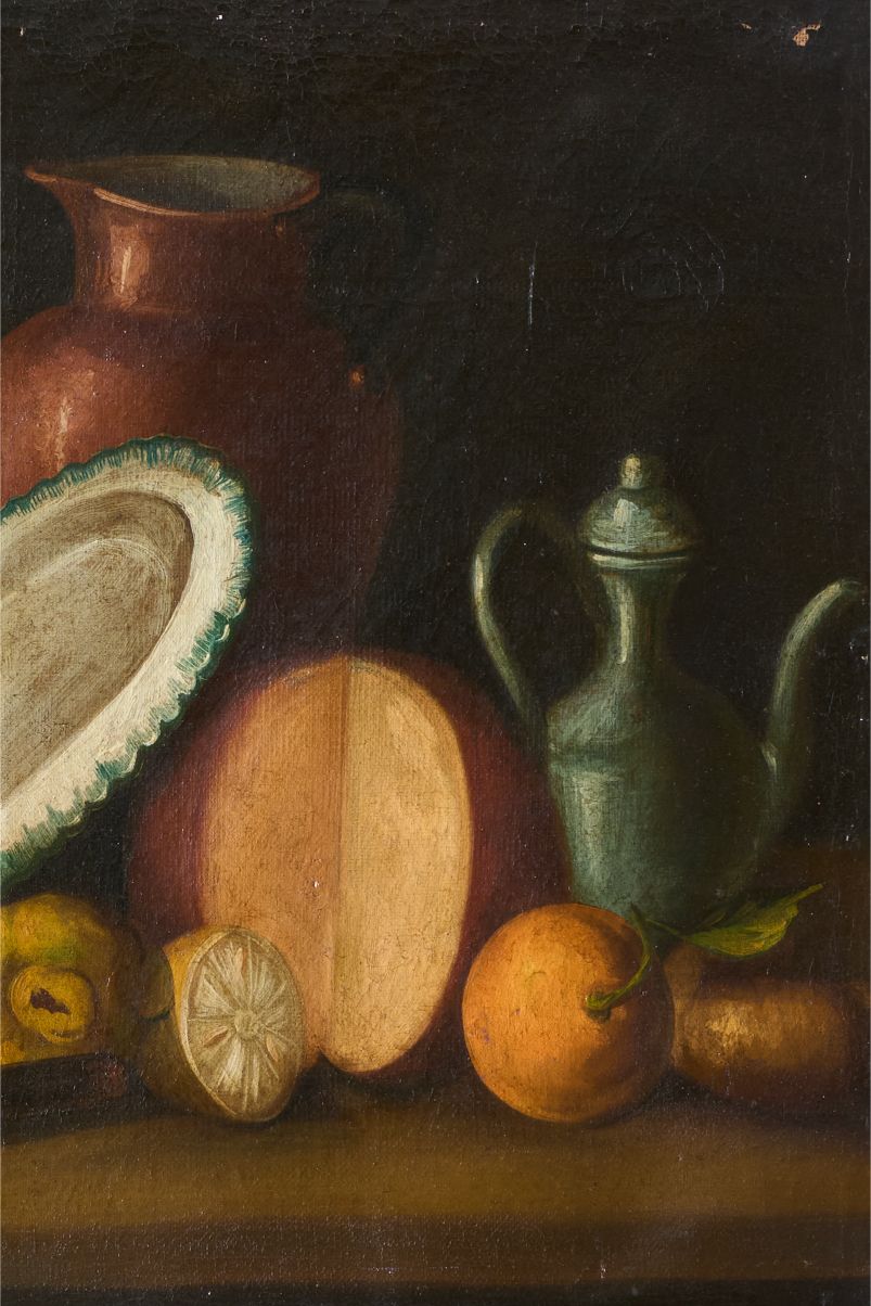 18th Century Italian Still life - Flowers and Kettle - TallBoy Interiors