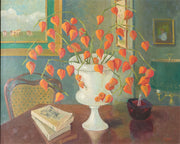 Large 20th century painting of Physalis