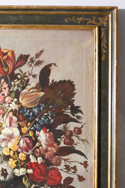 Large 18th Century Italian painting of Flowers