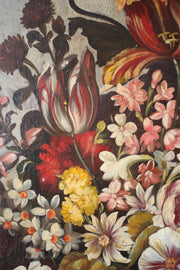 Large 18th Century Italian painting of Flowers