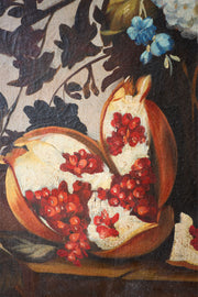 Large 18th Century Italian painting of Flowers