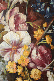 Large 18th Century Italian painting of Flowers