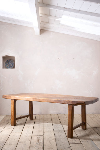 18th Century two plank elm dining table
