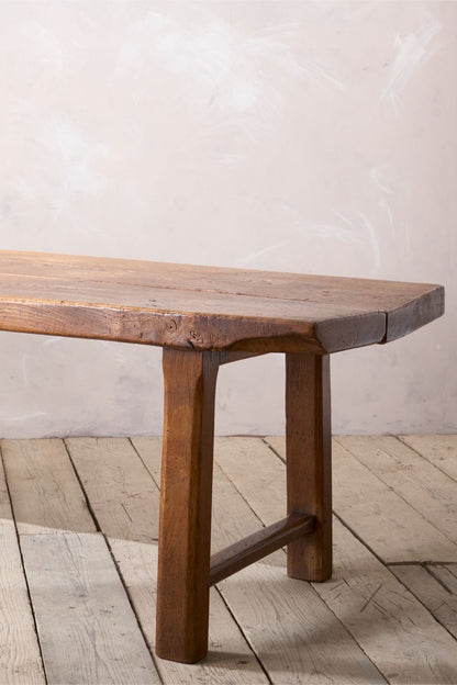 18th Century two plank elm dining table