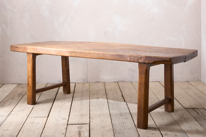 18th Century two plank elm dining table