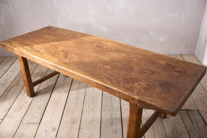 18th Century two plank elm dining table
