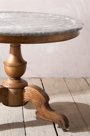 Early 19th century Walnut and Grey marble Gueridon Table - TallBoy Interiors