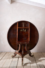 Exceptional Regency period Rosewood and brass inlay centre table