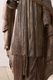 Pair of 5ft5inch tall 16th century Carved Bishops - TallBoy Interiors