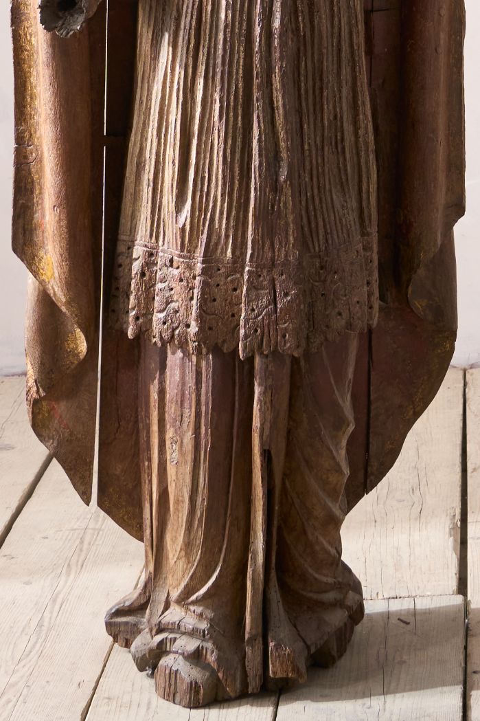 Pair of 5ft5inch tall 16th century Carved Bishops