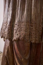 Pair of 5ft5inch tall 16th century Carved Bishops - TallBoy Interiors