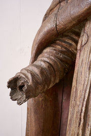 Pair of 5ft5inch tall 16th century Carved Bishops - TallBoy Interiors