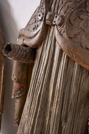 Pair of 5ft5inch tall 16th century Carved Bishops - TallBoy Interiors