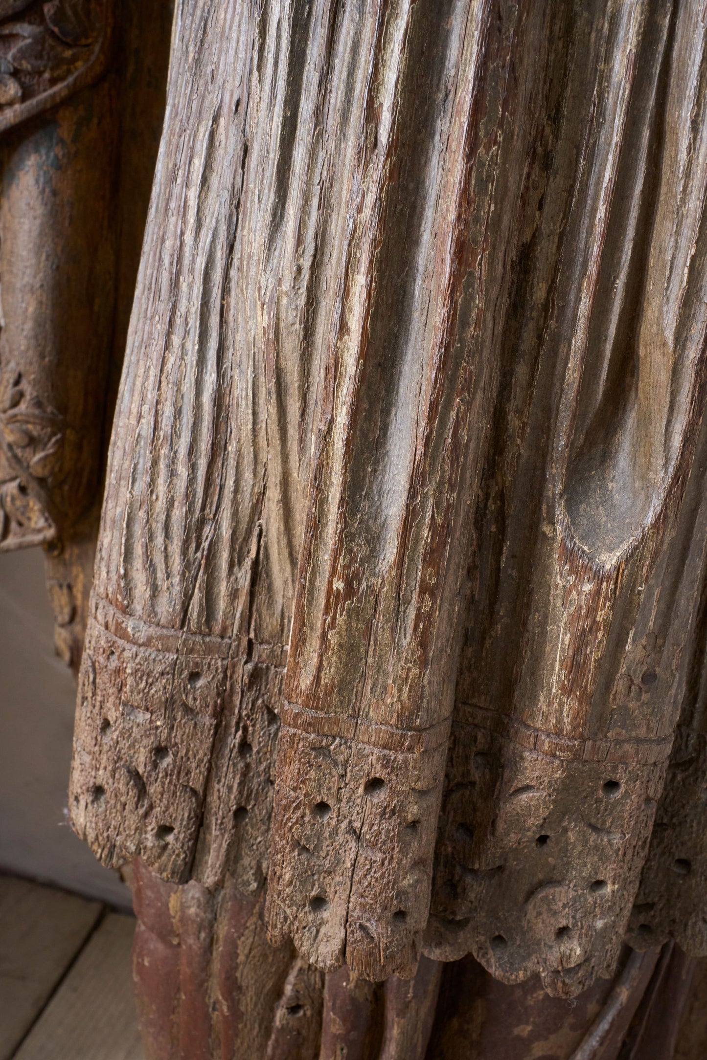 Pair of 5ft5inch tall 16th century Carved Bishops
