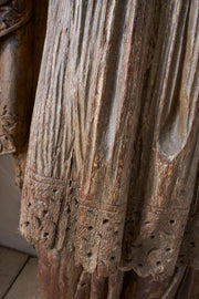 Pair of 5ft5inch tall 16th century Carved Bishops - TallBoy Interiors