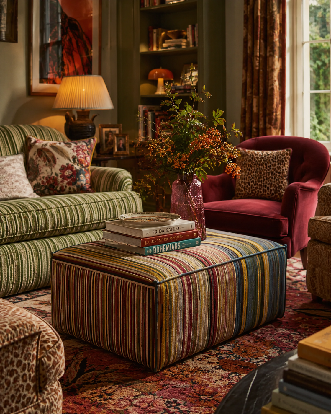 The 'Bazaar' ottoman footstool - TallBoy Interiors