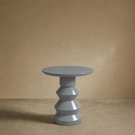 'Glen' turned wood and lacquered side table - Peat