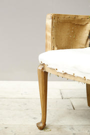 Art Deco period desk chair with walnut legs - TallBoy Interiors