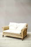 Early 20th century small proportioned Scroll arm 2 seater sofa