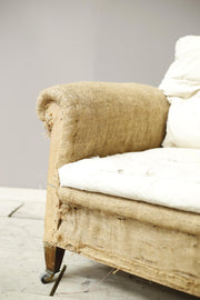 Early 20th century small proportioned Scroll arm 2 seater sofa