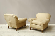 Pair of Early 20th century ball and claw country house armchairs - TallBoy Interiors