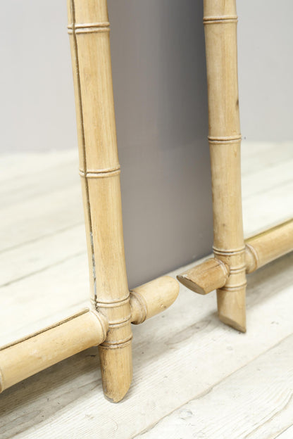 Pair of Very large 20th century faux bamboo mirrors