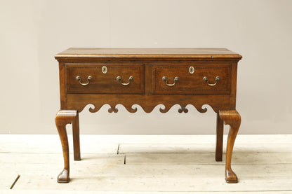 18th century Georgian lowboy with fret work boarder