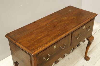 18th century Georgian lowboy with fret work boarder