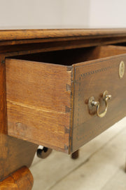 18th century Georgian lowboy with fret work boarder - TallBoy Interiors