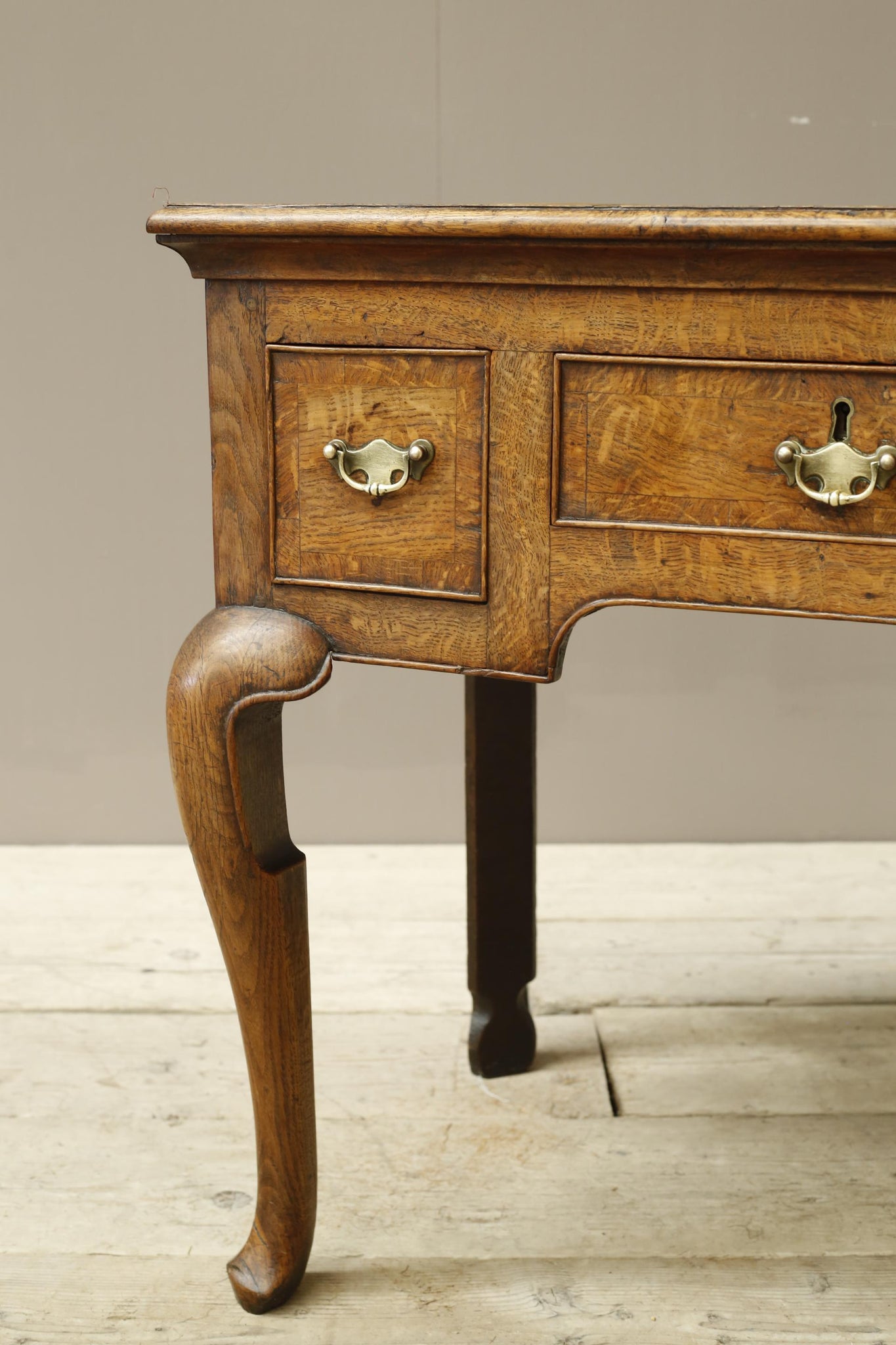 Georgian 18th century Oak lowboy with 3 drawers