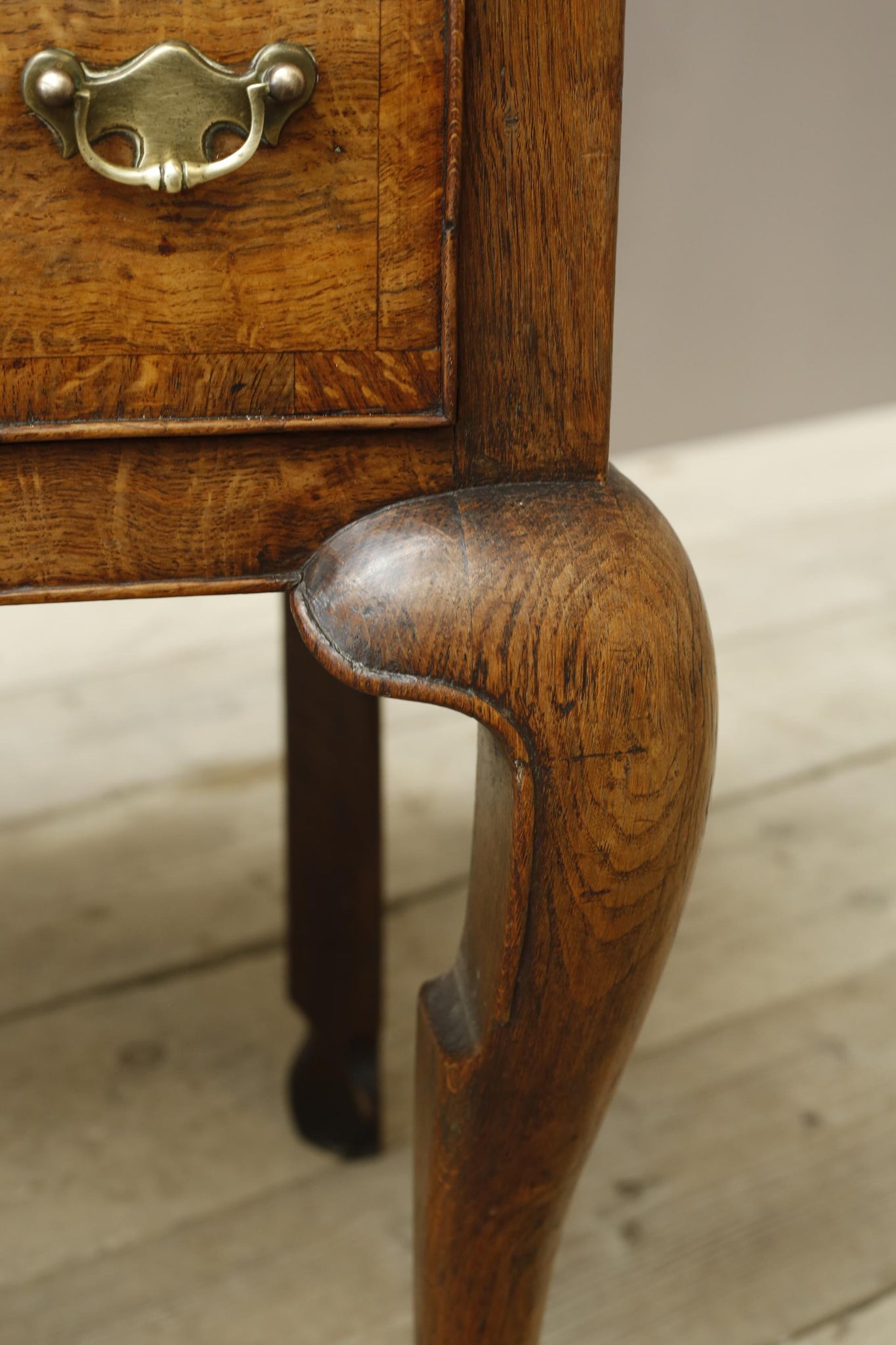 Georgian 18th century Oak lowboy with 3 drawers