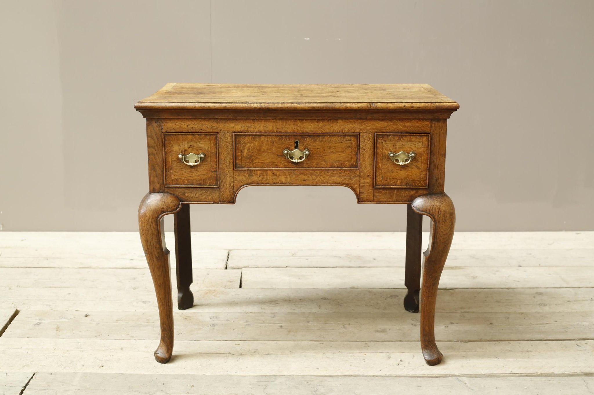 Georgian 18th century Oak lowboy with 3 drawers