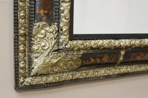 18th century French Tortoise shell cushion mirror