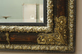 18th century French Tortoise shell cushion mirror