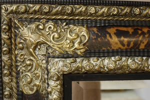 18th century French Tortoise shell cushion mirror