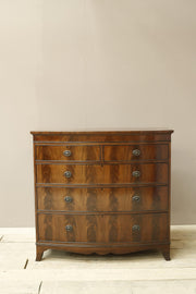 Edwardian flame mahogany chest of drawers by Marsh, Jones & Cribb - TallBoy Interiors
