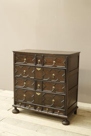 18th century Oak Geometric chest of drawers - TallBoy Interiors