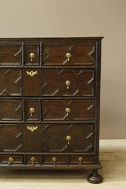 18th century Oak Geometric chest of drawers - TallBoy Interiors