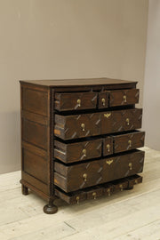 18th century Oak Geometric chest of drawers - TallBoy Interiors