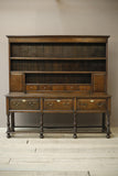 18th century English oak dresser on tall legs