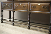 18th century English oak dresser on tall legs
