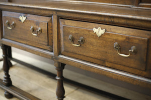 18th century English oak dresser on tall legs