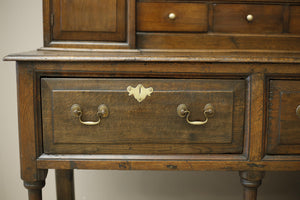 18th century English oak dresser on tall legs