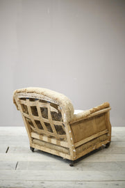 Deep seated Edwardian country house armchair - TallBoy Interiors