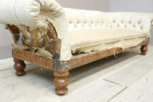 Victorian deep buttoned scroll arm chesterfield sofa