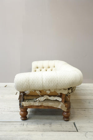 Victorian deep buttoned scroll arm chesterfield sofa