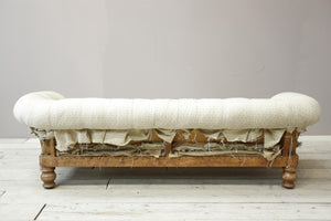 Victorian deep buttoned scroll arm chesterfield sofa