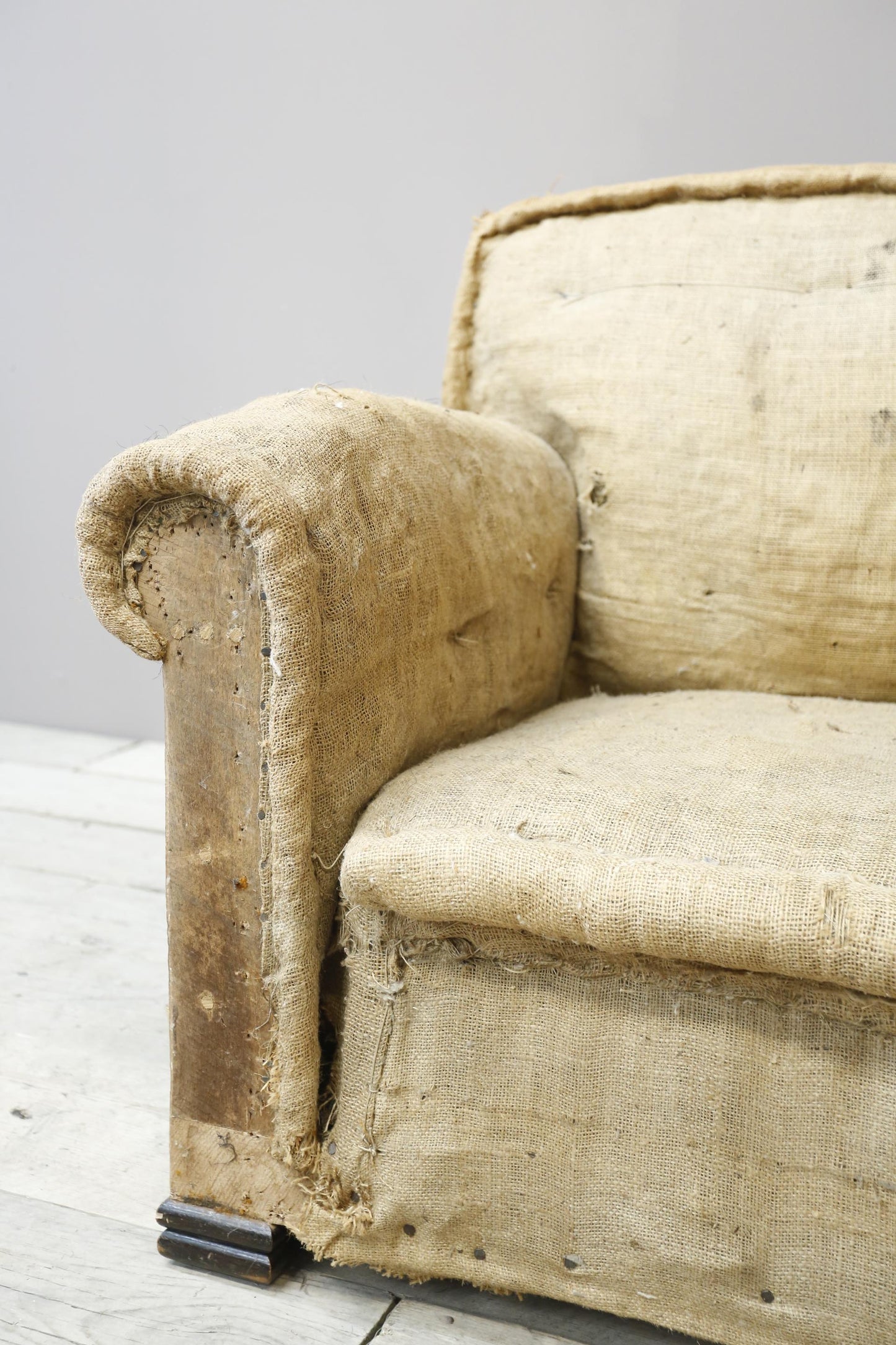 1920's English drop arm club sofa